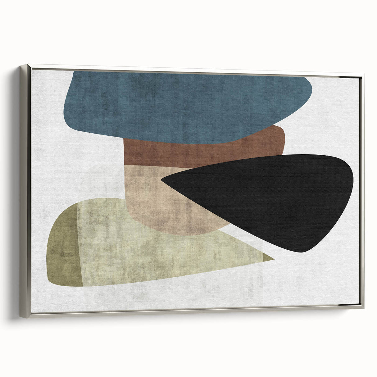 Geometric Abstract Wall Art – Earth Tone Minimalist Canvas Art