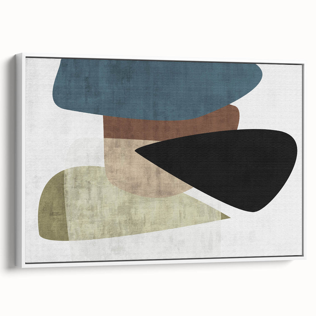 Geometric Abstract Wall Art – Earth Tone Minimalist Canvas Art