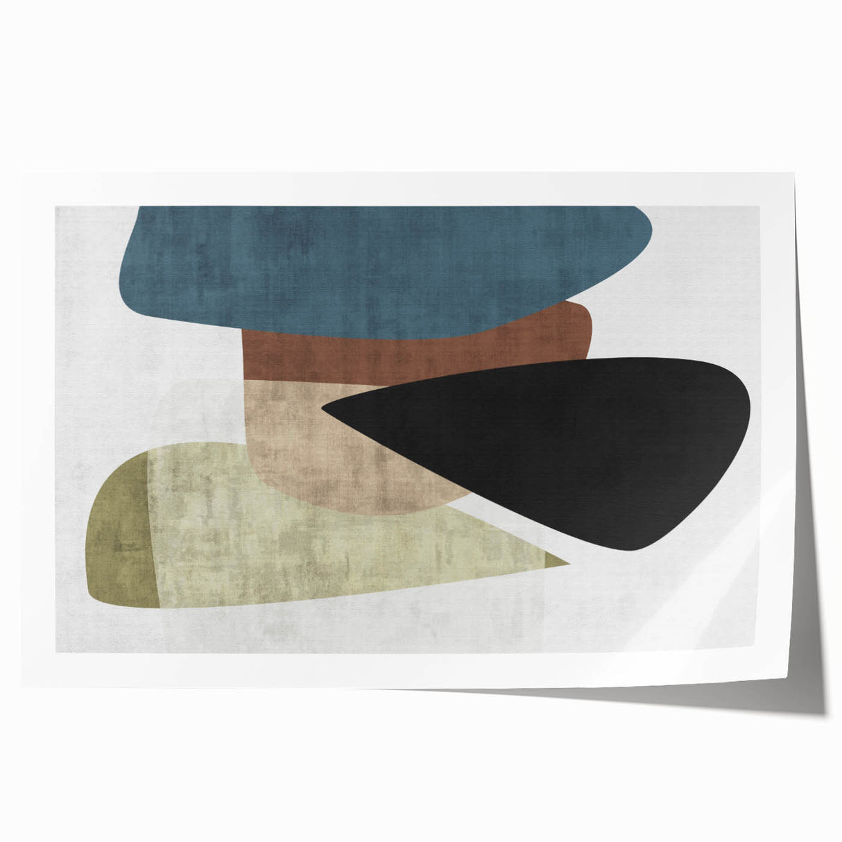 Geometric Abstract Wall Art – Earth Tone Minimalist Canvas Art