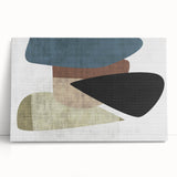 Geometric Abstract Wall Art – Earth Tone Minimalist Canvas Art