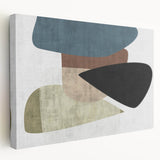 Geometric Abstract Wall Art – Earth Tone Minimalist Canvas Art