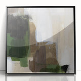 Earthen Harmony Abstracts - Earthy Green & Brown Abstract Wall Art