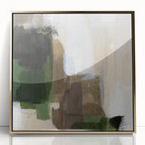 Earthen Harmony Abstracts - Earthy Green & Brown Abstract Wall Art