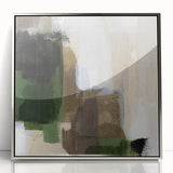 Earthen Harmony Abstracts - Earthy Green & Brown Abstract Wall Art