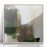 Earthen Harmony Abstracts - Earthy Green & Brown Abstract Wall Art