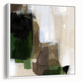 Earthen Harmony Abstracts - Earthy Green & Brown Abstract Wall Art