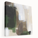 Earthen Harmony Abstracts - Earthy Green & Brown Abstract Wall Art