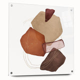 Geometric Minimalist Abstract Wall Art – Warm Earth Tone Print