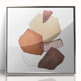 Geometric Minimalist Abstract Wall Art – Warm Earth Tone Print