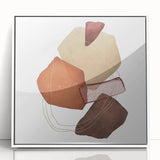 Geometric Minimalist Abstract Wall Art – Warm Earth Tone Print
