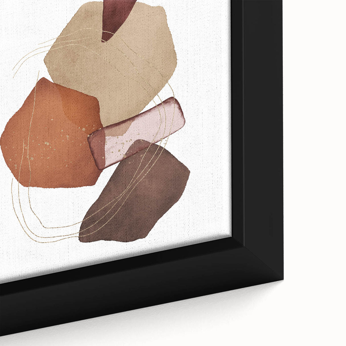 Geometric Minimalist Abstract Wall Art – Warm Earth Tone Print