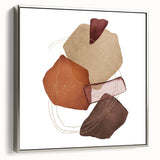 Geometric Minimalist Abstract Wall Art – Warm Earth Tone Print