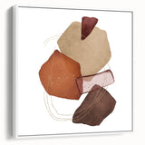 Geometric Minimalist Abstract Wall Art – Warm Earth Tone Print