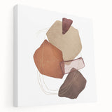 Geometric Minimalist Abstract Wall Art – Warm Earth Tone Print