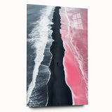 Black and White Minimalist Landscapes – Surreal Pink Ocean Print