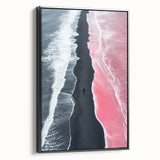 Black and White Minimalist Landscapes – Surreal Pink Ocean Print