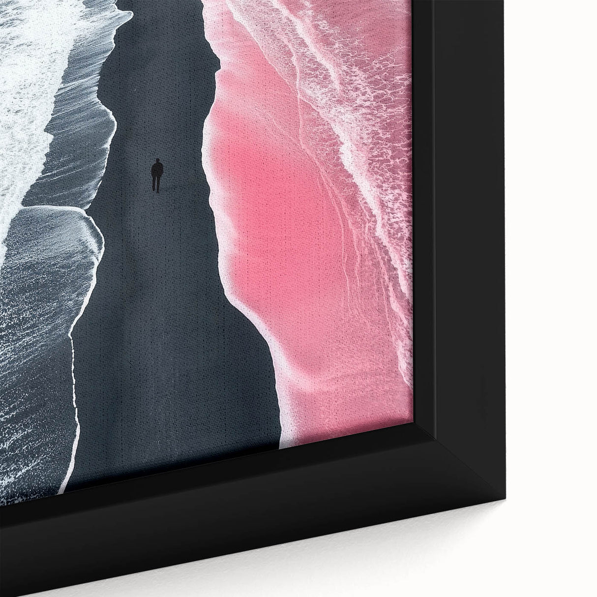 Black and White Minimalist Landscapes – Surreal Pink Ocean Print