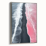 Black and White Minimalist Landscapes – Surreal Pink Ocean Print