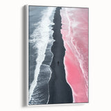 Black and White Minimalist Landscapes – Surreal Pink Ocean Print