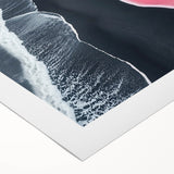 Black and White Minimalist Landscapes – Surreal Pink Ocean Print