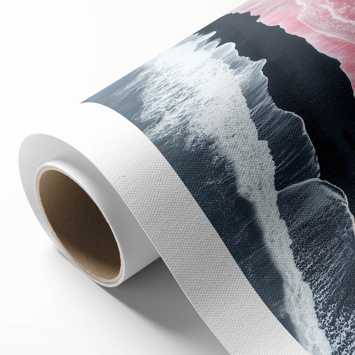 Black and White Minimalist Landscapes – Surreal Pink Ocean Print