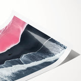 Black and White Minimalist Landscapes – Surreal Pink Ocean Print