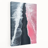 Black and White Minimalist Landscapes – Surreal Pink Ocean Print