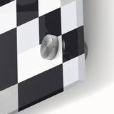 Modern Geometric Abstract Wall Art - Black and White Checkered Print