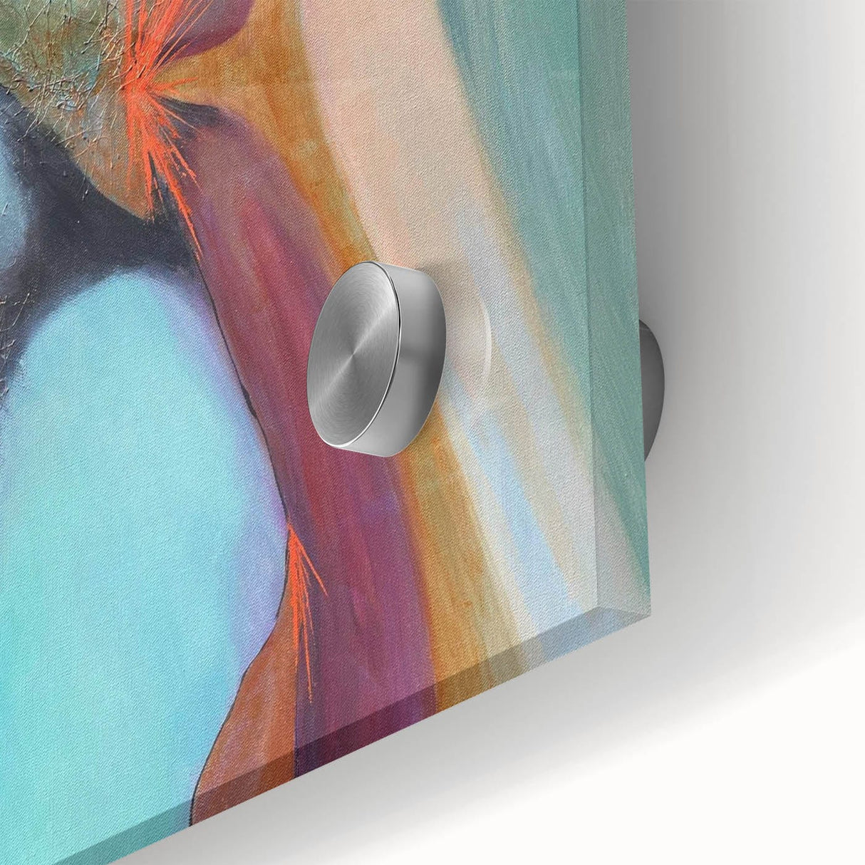 Large Abstract Wall Art – Aqua & Earthy Tones Modern Painting
