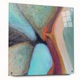 Large Abstract Wall Art – Aqua & Earthy Tones Modern Painting