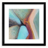 Large Abstract Wall Art – Aqua & Earthy Tones Modern Painting