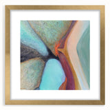Large Abstract Wall Art – Aqua & Earthy Tones Modern Painting