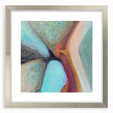 Large Abstract Wall Art – Aqua & Earthy Tones Modern Painting