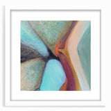 Large Abstract Wall Art – Aqua & Earthy Tones Modern Painting