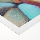 Large Abstract Wall Art – Aqua & Earthy Tones Modern Painting