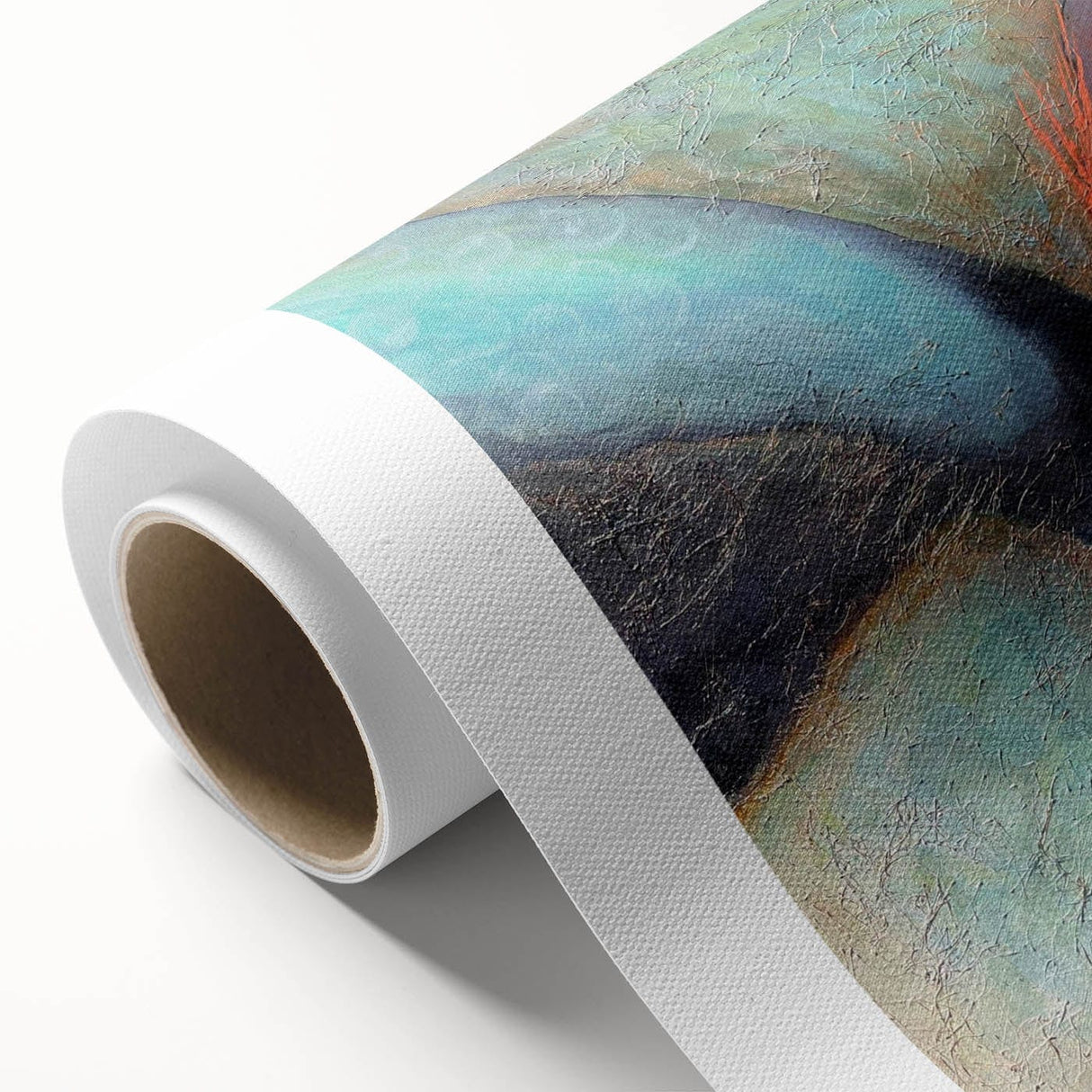 Large Abstract Wall Art – Aqua & Earthy Tones Modern Painting