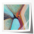 Large Abstract Wall Art – Aqua & Earthy Tones Modern Painting