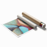 Large Abstract Wall Art – Aqua & Earthy Tones Modern Painting