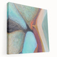 Large Abstract Wall Art – Aqua & Earthy Tones Modern Painting