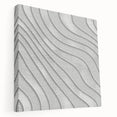 Contemporary Framed Abstract Art – Textured Wave Pattern in Silver
