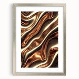 Fluid Art Paintings for Walls in Bronze Waves - Fluid Abstract Art Collection