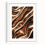 Fluid Art Paintings for Walls in Bronze Waves - Fluid Abstract Art Collection