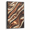 Fluid Art Paintings for Walls in Bronze Waves - Fluid Abstract Art Collection