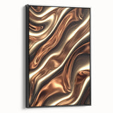 Fluid Art Paintings for Walls in Bronze Waves - Fluid Abstract Art Collection