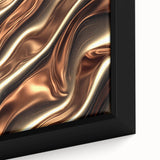 Fluid Art Paintings for Walls in Bronze Waves - Fluid Abstract Art Collection