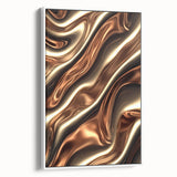 Fluid Art Paintings for Walls in Bronze Waves - Fluid Abstract Art Collection