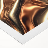 Fluid Art Paintings for Walls in Bronze Waves - Fluid Abstract Art Collection