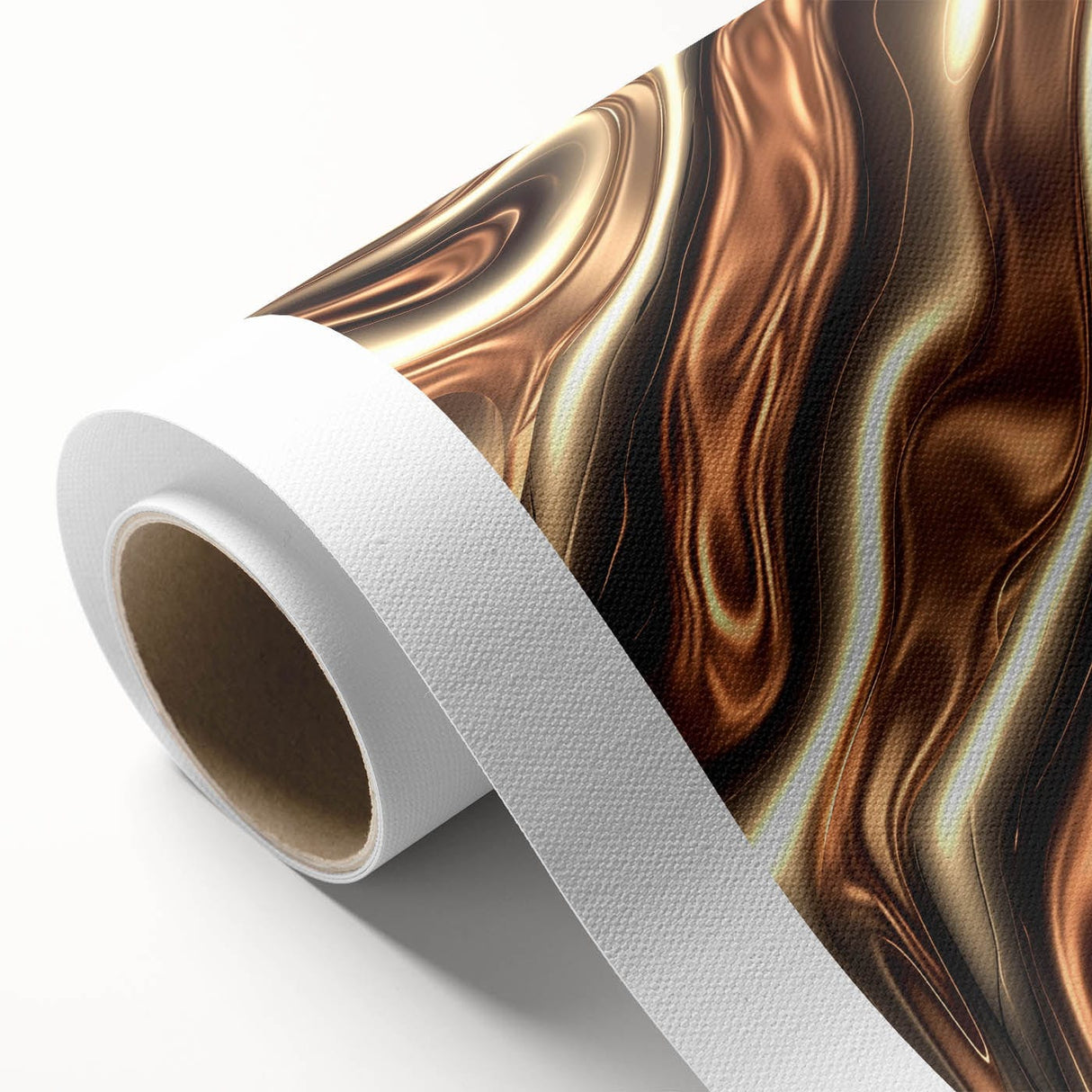 Fluid Art Paintings for Walls in Bronze Waves - Fluid Abstract Art Collection