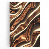 Fluid Art Paintings for Walls in Bronze Waves - Fluid Abstract Art Collection