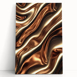 Fluid Art Paintings for Walls in Bronze Waves - Fluid Abstract Art Collection
